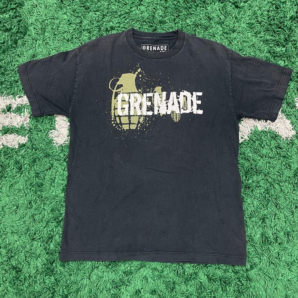 Grenade Green Day Style Tee T Shirt Black size Large L Streetwear B11